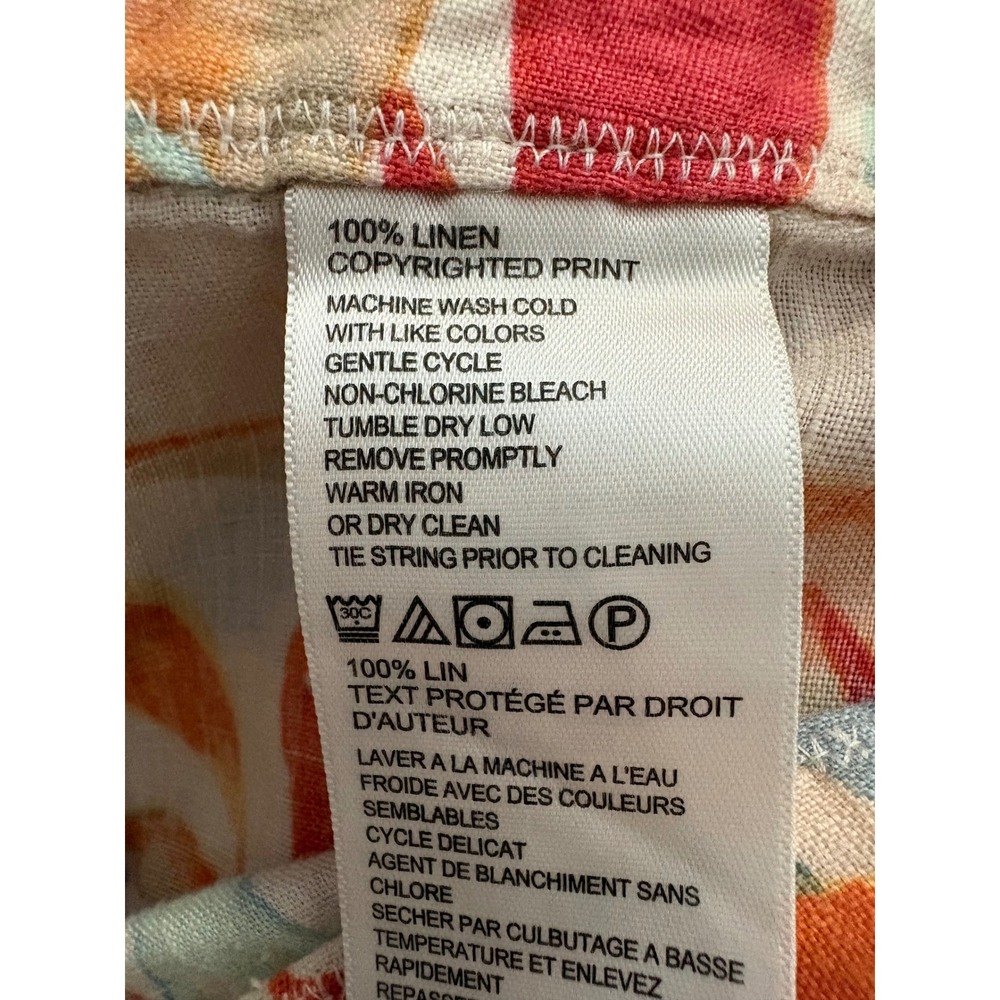 Tommy Bahama Pants Women Tropical Bird of Paradise Linen Blend Wide Leg Pants 6 - Picture 12 of 14